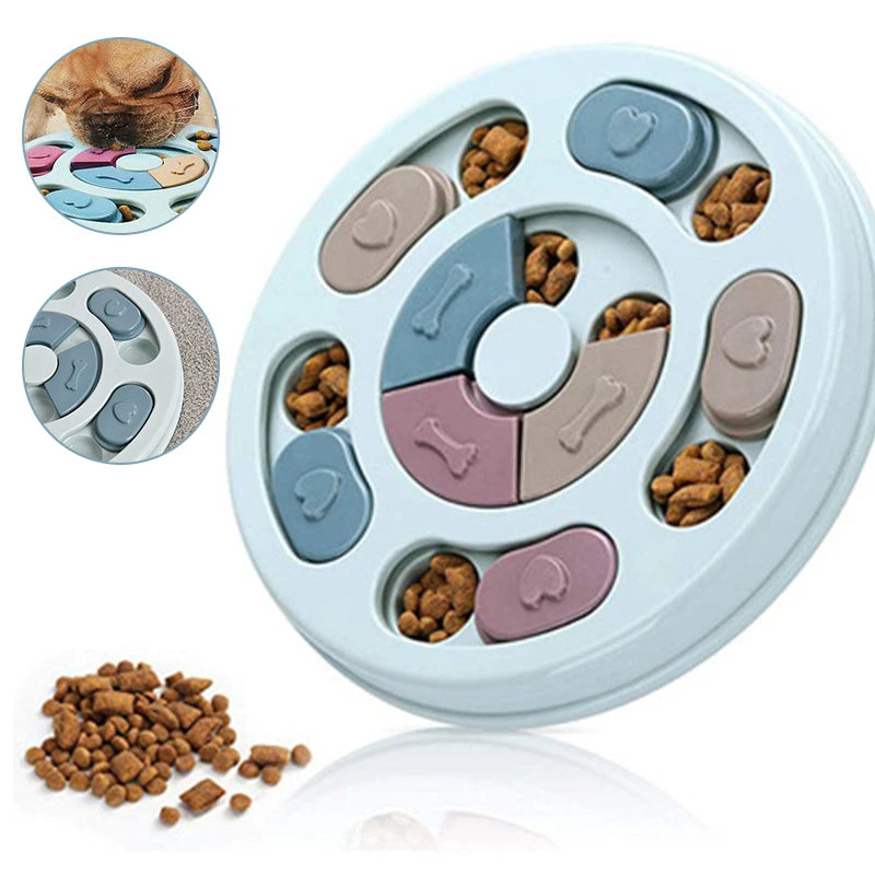 Interactive Slow Feeder Toy for Dogs – Educational Puzzle Food Bowl