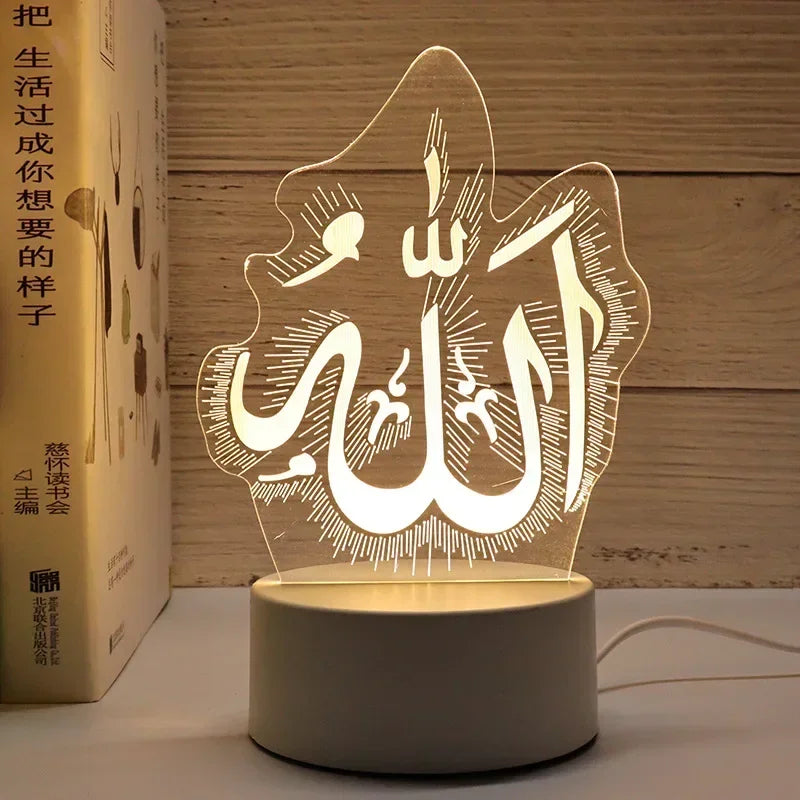 ⭐3D LED Nachtlicht Ramadan | Acryl Deko Lampe | USB Stimmungslicht Eid