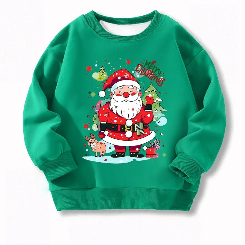 ⭐ Santa Claus Langarm Shirt | Weihnachtsmann Kostüm Oberteil | Unisex Rot | S-XXL