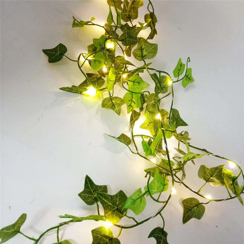 LED String Lights 2M/5M/10M Maple Leaf Wedding Garland Christmas Fairy Light for Home Bedroom Wall Patio Ramadan Decoration 2025