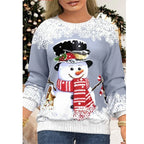 ⭐ Damen Weihnachts Sweatshirt 3D Schneemann | Oversized Pullover | Leichter Y2k Style