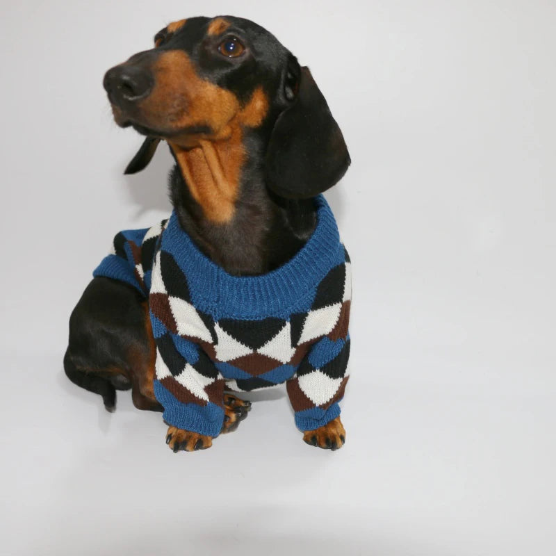 ⭐ Hunde Pullover 100% Baumwolle | Weicher Strickpulli Dackel & Frenchie | Warm & Atmungsaktiv