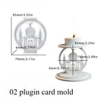 ⭐Silikonform Ramadan Kerzenhalter | Beton & Gips Gießform | Eid Deko DIY