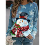 ⭐ Damen Weihnachts Sweatshirt 3D Schneemann | Oversized Pullover | Leichter Y2k Style