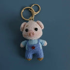 Cute Monkey Dragon Bag Knitting Yarn Keychain Pendant Cartoon Doll Decoration Couple Gift Knit Crochet Supplies