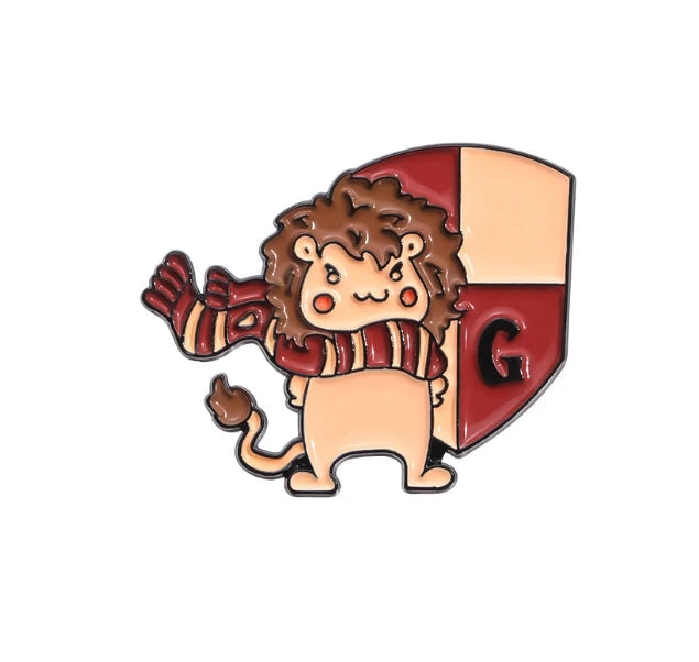⭐ Harry Potter Tier Emaille Pin | Patronus Brosche | Hogwarts Haus-Tiere Anstecker