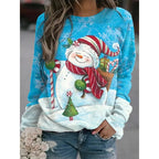 ⭐ Damen Weihnachts Sweatshirt 3D Schneemann | Oversized Pullover | Leichter Y2k Style