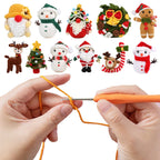 ⭐ DIY Häkelset Weihnachtskranz | Anfänger Kit mit Video-Anleitung | Santa & Schneemann