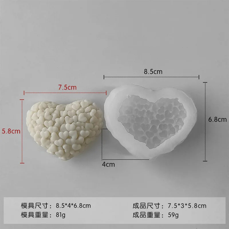 ⭐3D Silikonform Herz-Rose | Kerzen & Seifen Gießform | DIY Backzubehör & Resin