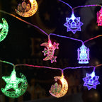 ⭐ 1,5m LED Lichterkette Ramadan | 10 LEDs Mond Stern Moschee | Eid Mubarak Deko Batterie