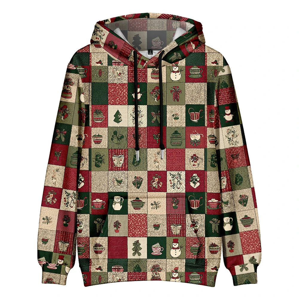 ⭐ Ugly Christmas Hoodie Damen & Herren | 3D Druck Weihnachtspullover | Lustig & Bunt