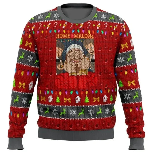 ⭐ Ugly Christmas Sweatshirt Cartoon Anime | Warmer Fleece Pullover | Unisex | Fällt klein aus
