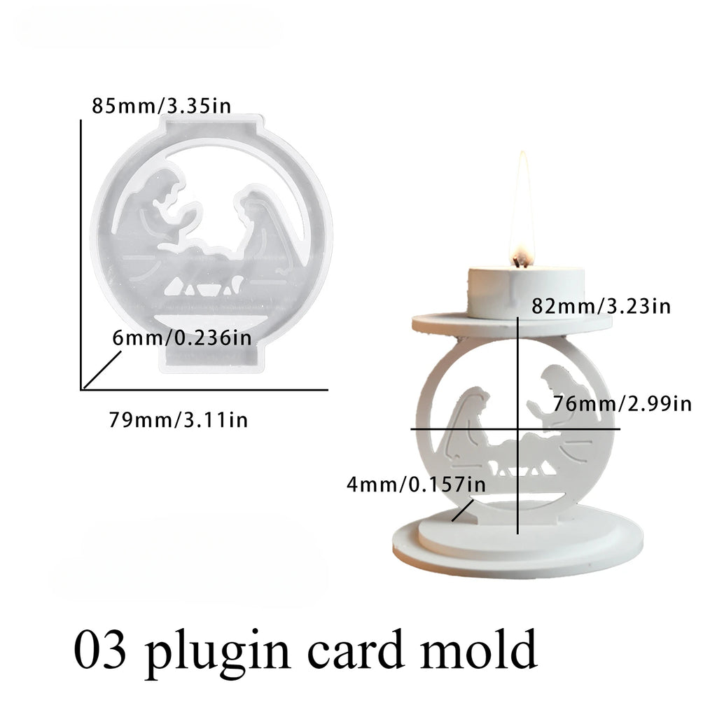 ⭐Silikonform Ramadan Kerzenhalter | Beton & Gips Gießform | Eid Deko DIY