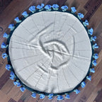 ⭐ 3D Blumen Decke gestrickt | Weicher Überwurf Floral | Sofa Kuscheldecke | 80-160cm