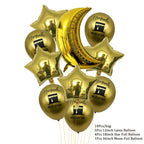 ⭐ 10x Umrah Mubarak Luftballons | Schwarz Gold Deko Set | Latexballons Islamische Party