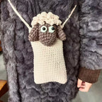 ⭐Handgestrickte Tier Handy-Tasche | Süße Münzbörse | Unikat aus Baumwolle