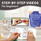 ⭐ DIY Häkelset Anfänger | Amigurumi Tier Weiß | Komplett-Set mit Garn & Nadel