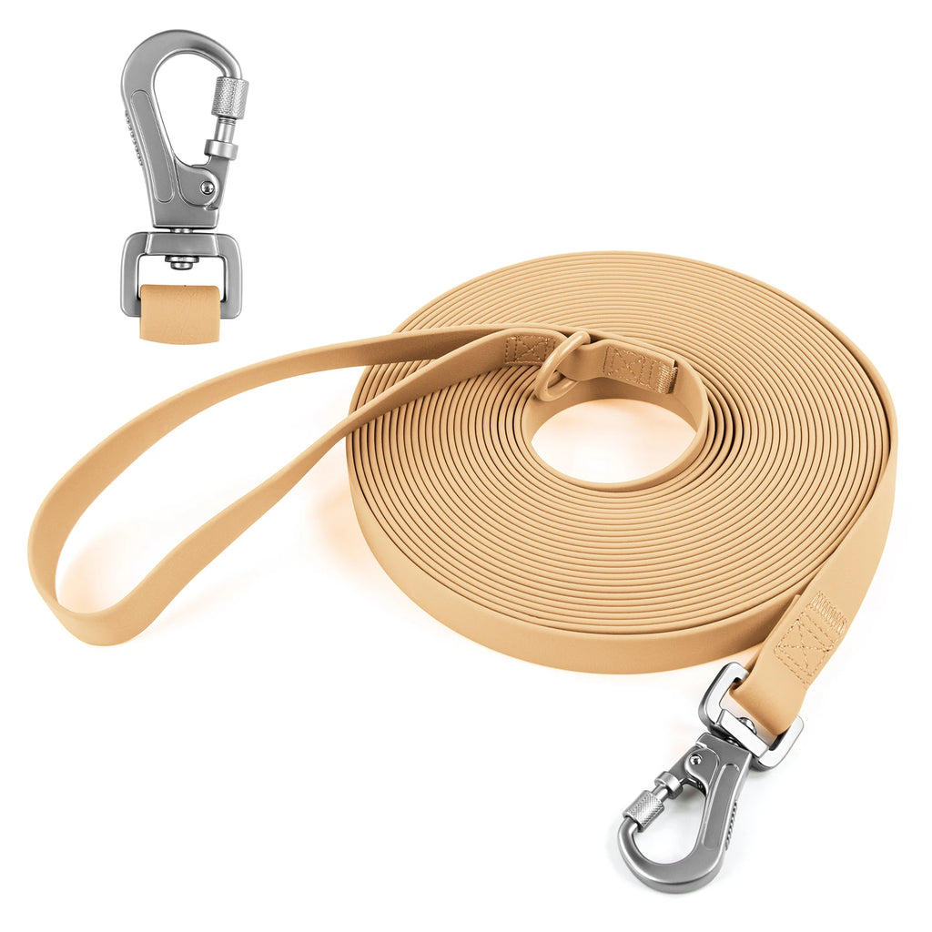 ✨Lange, wasserdichte Hundeleine – Strapazierfähige PVC-Trainings- und Laufleine
