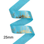 ⭐Satin Geschenkband Eid Mubarak | Goldfolien Aufdruck | Ramadan Deko & Verpackung