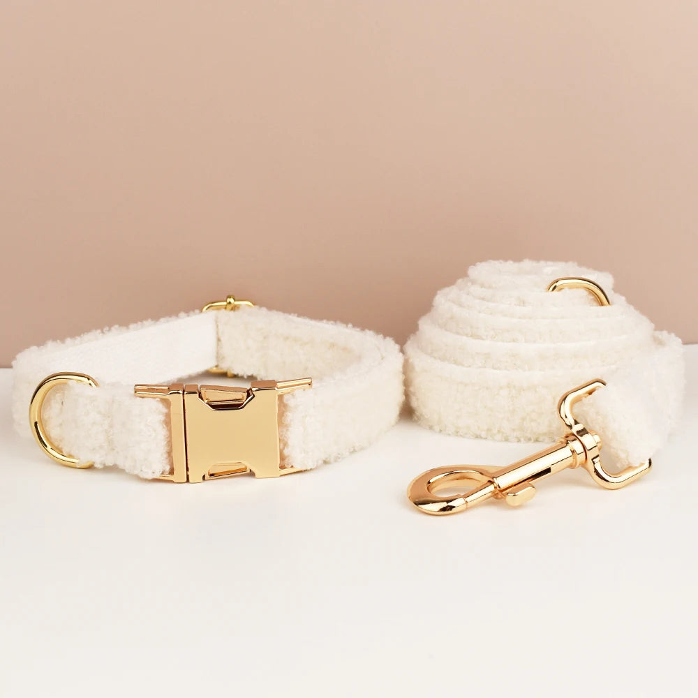 Handgefertigtes gestricktes Hundehalsband &amp; Leinen-Set — Personalisierte gewebte Accessoires für Herbst, Winter &amp; Weihnachten 