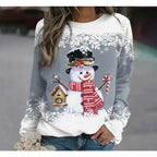 ⭐ Damen Weihnachts Sweatshirt 3D Schneemann | Oversized Pullover | Leichter Y2k Style