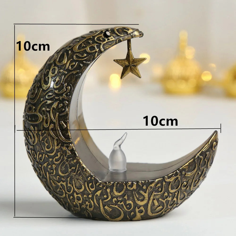 ⭐ Ramadan Deko LED Lampe | Mond & Stern Tischleuchte | Eid Mubarak Geschenk 2026
