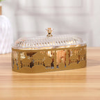 ⭐Ramadan Süßigkeiten Tablett | Eid Dessert Box & Servierschale | Eisen Tischdeko Gold