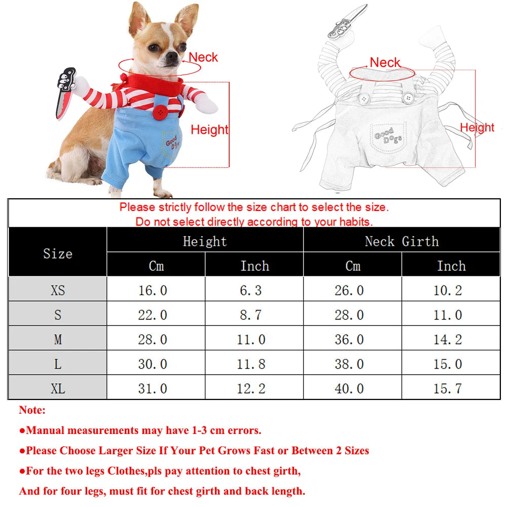Lustiges Halloween-Hundekostüm für kleine und mittelgroße Hunde, Katzen, verstellbar, für Welpen, Cosplay, Party, Französische Bulldogge, Chihuahua, Haustierkleidung