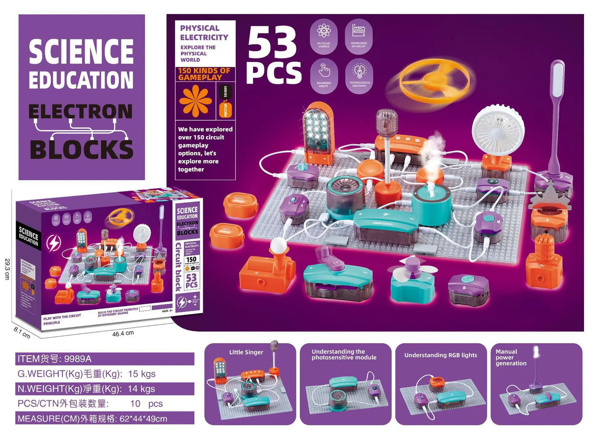 DIY Electronic Circuit Building Block Assembly Educational Toys DIY Scientific  Experiment Teaching Aids Students Physics Toys