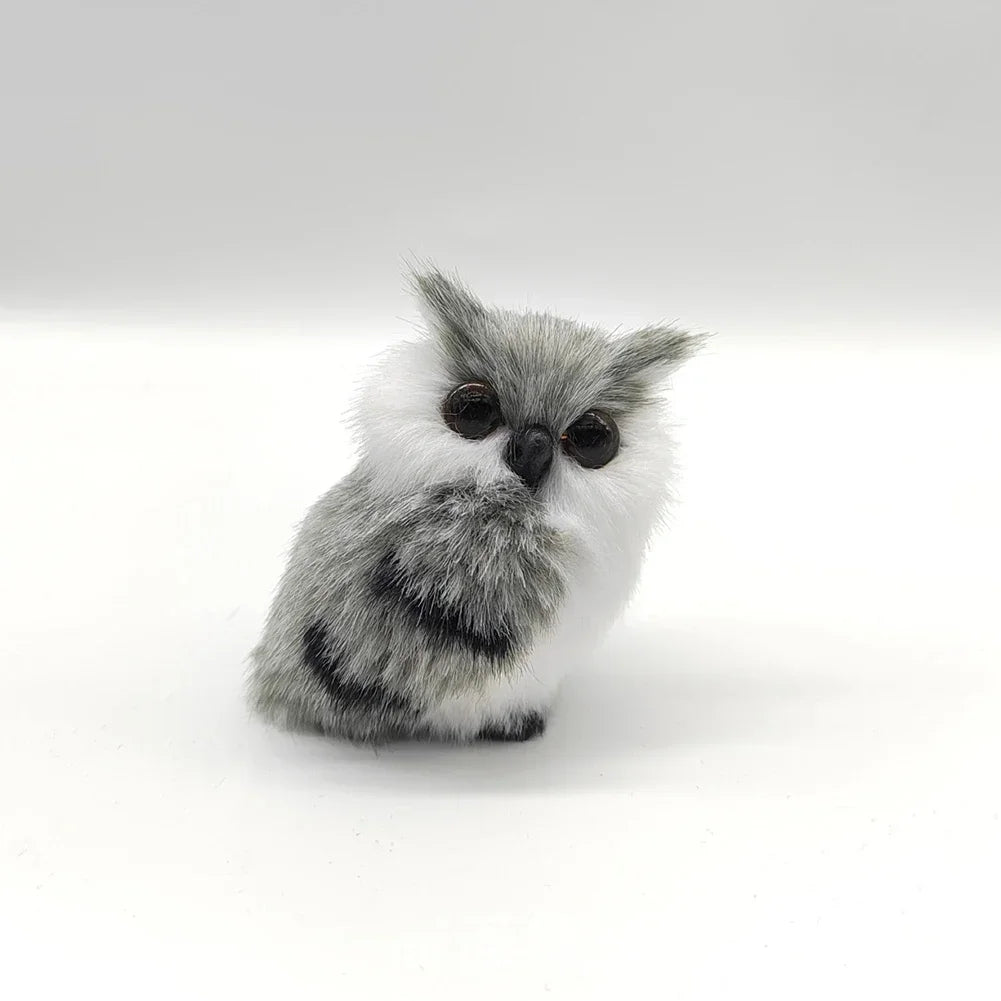 ⭐Plüsch Eule Deko Figur | Realistisches Kunstfell Ornament | Weihnachtsbaum Anhänger & Geschenk