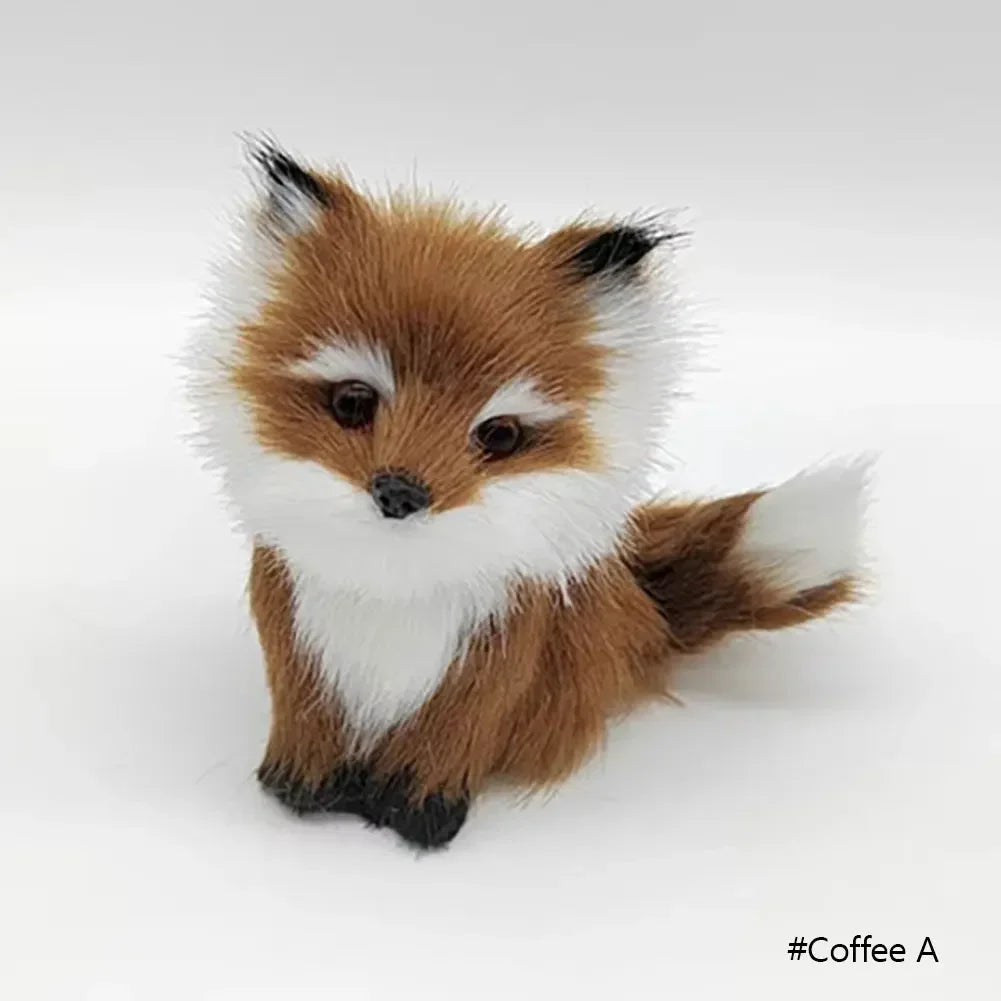 ⭐ Realistische Tierfigur Deko | Katze Fuchs Eule Hase mit Fell | Simulation Modell | Deko