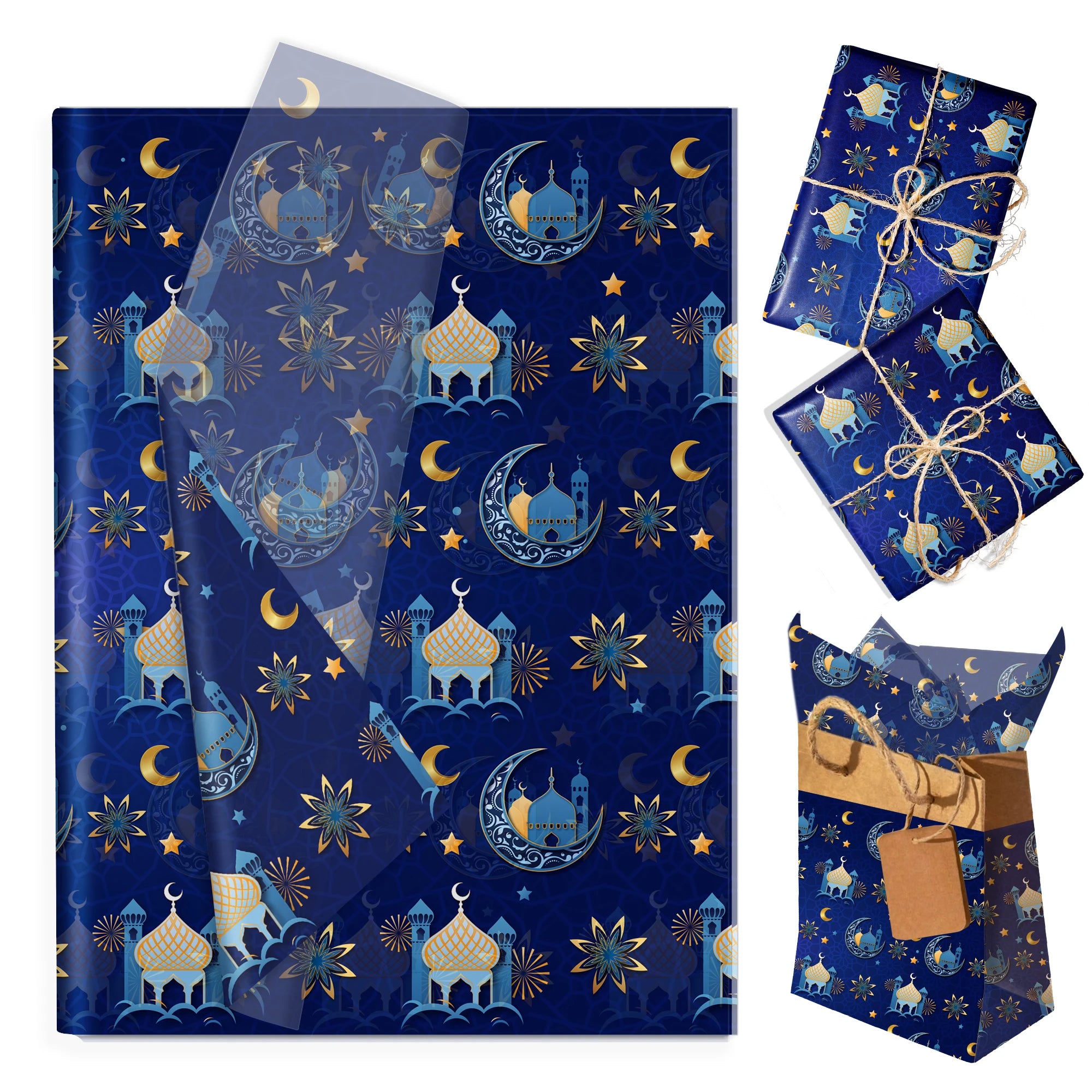 ⭐Ramadan Seidenpapier Set | Eid Geschenkverpackung | Transparentes Deko Papie