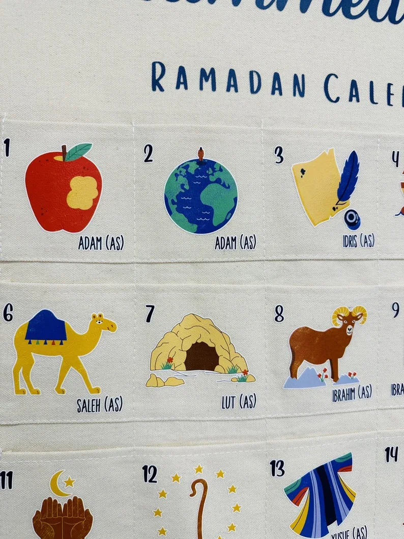 ⭐Personalisierter Ramadan Kalender | 30 Tage Countdown Wandbehang | Islamisches Kinder Geschenk