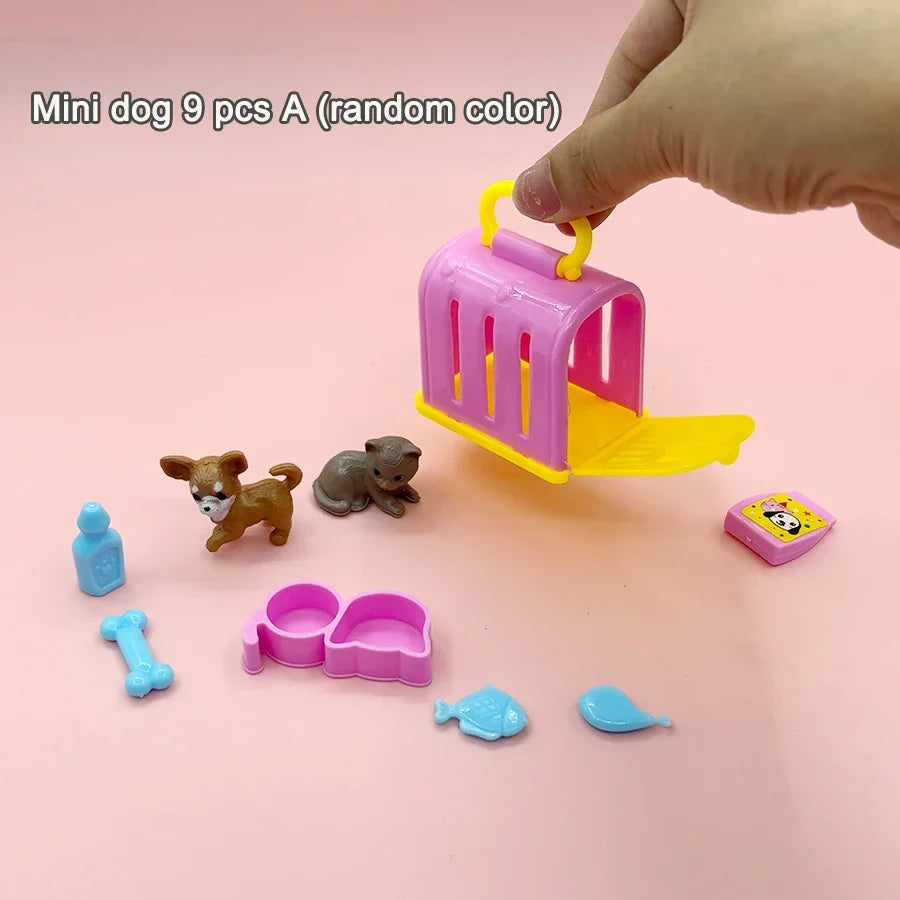 ⭐ Puppenhaus Zubehör Haustiere | Mini Hund & Katze 1:12 | Kawaii Spielzeug Set ab 3J