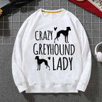 ⭐ Greyhound Hoodie Damen | Crazy Greyhound Lady | Harajuku Streetwear Pullover
