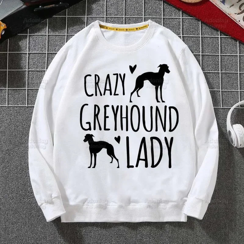 ⭐ Greyhound Hoodie Damen | Crazy Greyhound Lady | Harajuku Streetwear Pullover