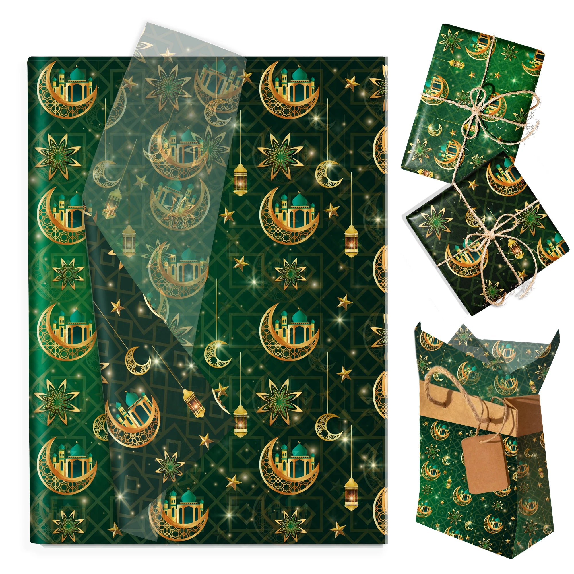 ⭐Ramadan Seidenpapier Set | Eid Geschenkverpackung | Transparentes Deko Papie