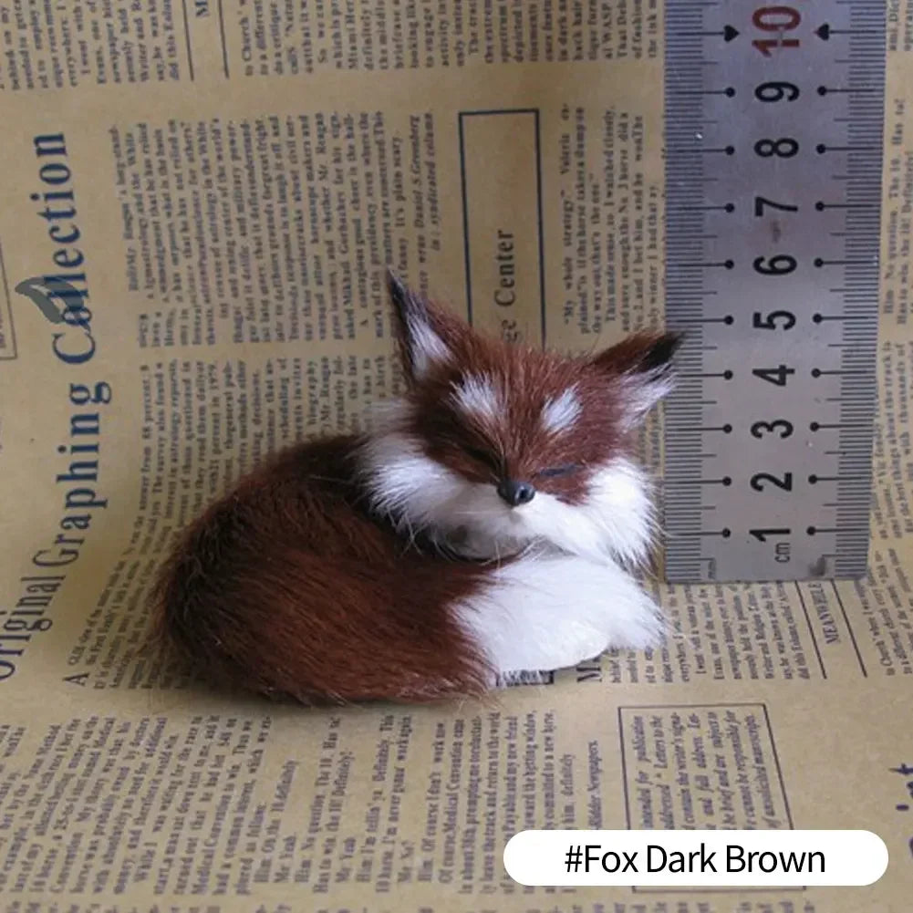 ⭐ Realistische Tierfigur Deko | Katze Fuchs Eule Hase mit Fell | Simulation Modell | Deko