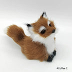 ⭐ Realistische Tierfigur Deko | Katze Fuchs Eule Hase mit Fell | Simulation Modell | Deko