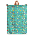 Funny Animals Game Crossing Knitted Blankets Cartoon New Horizons Wool Throw Blanket Airplane Personalised Soft Warm Bedspreads