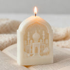 DIY Eid Mubarak Ramadan Star Moon Series Silicone Mold Handmade Aroma Cylinder Candle Molds Islam Muslim Building Ramadan Mould