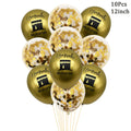 ⭐ 10x Umrah Mubarak Luftballons | Schwarz Gold Deko Set | Latexballons Islamische Party