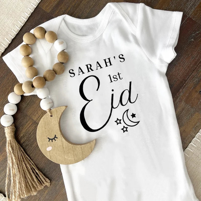 ⭐Personalisierter Baby Body "Mein Erstes Eid" | Wunschname Aufdruck | Islamisches Geschenk zur Geburt