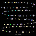 Iridescent Star Moon Circle Garland Ramadan EID Mubarak Birthday Party Decorations Hanging Crescent Twinkle Little Star Streamer