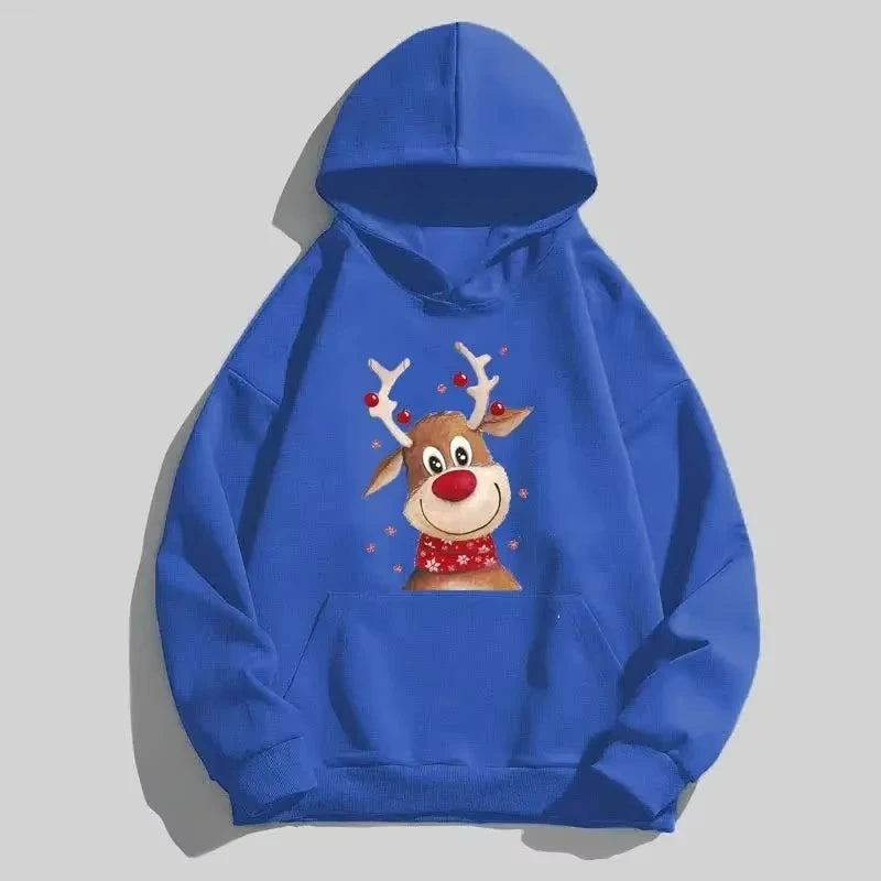 ⭐ Weihnachts Hoodie Rentier Print | Unisex Streetwear Pullover | S-3XL | Herren & Damen
