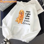 ⭐ Golden Retriever Hoodie Damen | Just A Girl Who Loves | Hundemama Geschenk