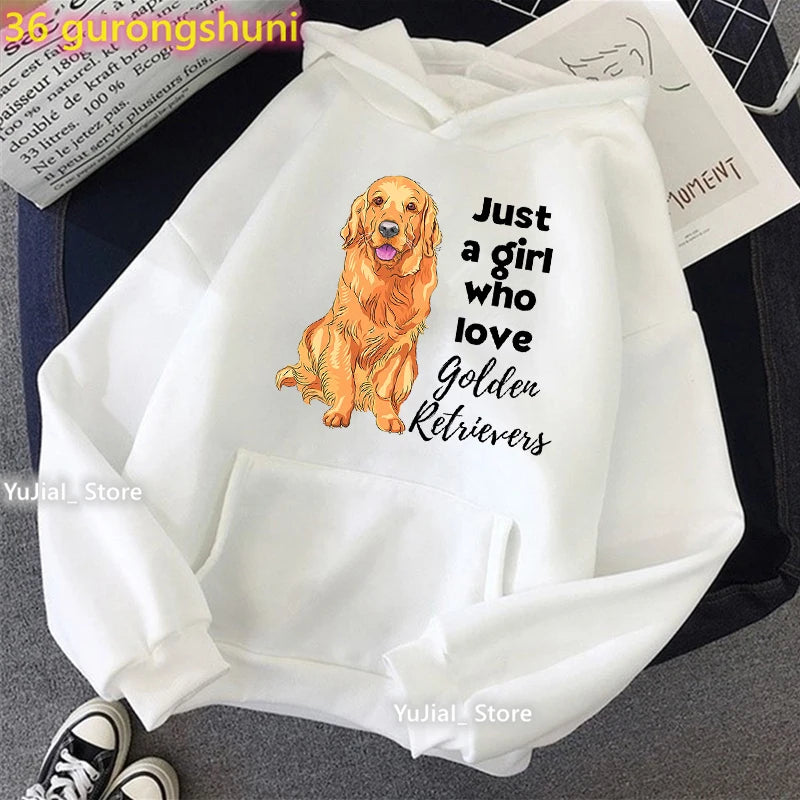 ⭐ Golden Retriever Hoodie Damen | Just A Girl Who Loves | Hundemama Geschenk