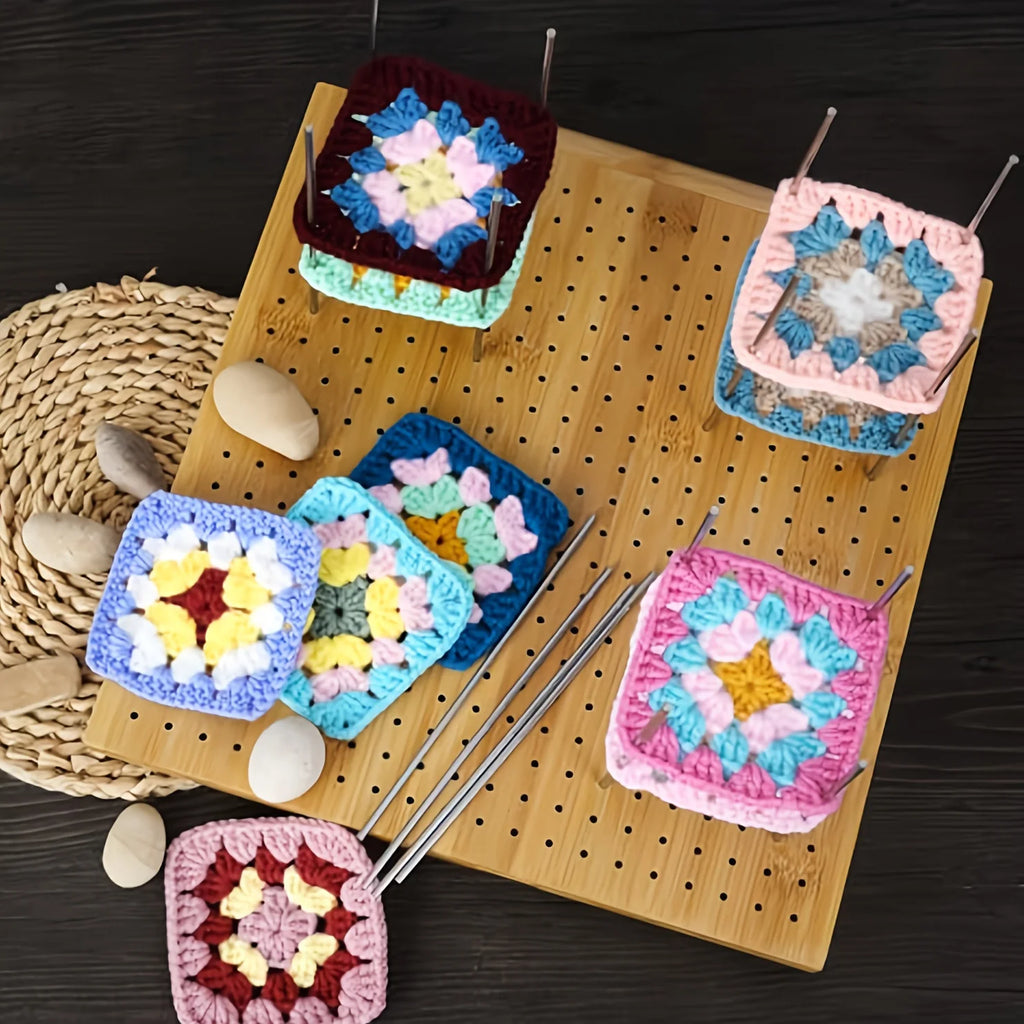 ⭐ Häkel Spannbrett für Granny Squares | Blocking Board mit Raster | Profi Häkelzubehör