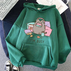 Women Ullzang Cute Cat Sweatshirt Funny Cartoon Pusheen Cat Kawaii Harajuku Korean Style Hoodies Graphic Fashion Hoody Female