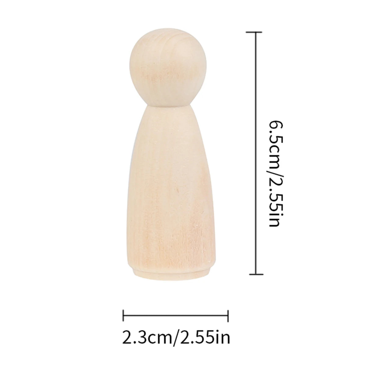 20/50 Pcs DIY Wood Peg Dolls Handmade Unfinished Doll DIY Crafts Nursery Decoration Wood Peg Dolls Home Decoration Ornament